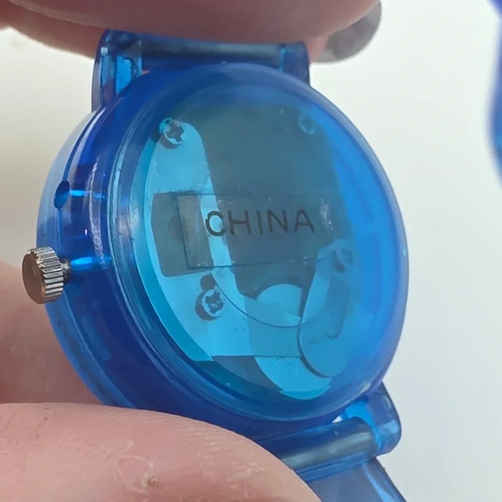 Disney Little Mermaid Watch OS Blue Fair Vintage Digital Ariel Flounder 1990s